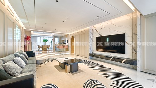 200㎡暖咖現(xiàn)代輕奢大平層，奢而不俗舒適家|長沙全屋整裝